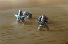 Tiny 8mm Starfish Sterling Silver Studs Earrings