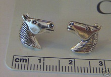 13x15mm Pony Horse Head Studs Posts Sterling Silver Earrings