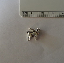 Taurus Bull Sign of the Zodiac Sterling Silver Charm
