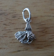 10x10mm Tiny Betta? or Angelfish? Fish Sterling Silver Charm