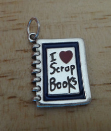 Enamel Scrapbook Love Scrap Books Sterling Silver Charm