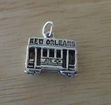 15x14mm says New Orleans St. Charles Trolley Cable Car Sterling Silver Charm