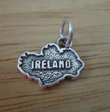 16x14mm Shape of Country and says Ireland Sterling Silver Charm