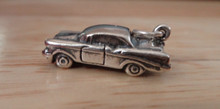 3D 8x21mm Old Style 1950's Car Vehicle Sterling Silver Charm