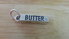 3D 3.5x18mm Grade A Butter Stick of Butter Sterling Silver Charm