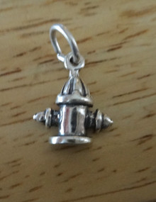 12x15mm 1/2 Fire Hydrant Sterling Silver Charm for Fireman or Dogs