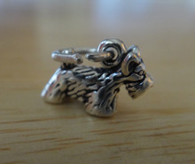 3D 11x8mm Tiny Cairn Scottish Terrier Scottie Dog Sterling Silver Charm
