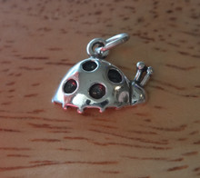 13x11mm Whimsical Ladybug Lady Bug Insect Sterling Silver Charm