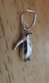 1 Tiny 11x10mm Penguin Sterling silver Sterling silver Charm