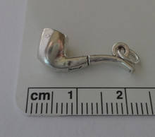 Smoker's Tobacco Pipe Sterling Silver Charm