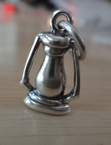 3D 11x17mm Scouts Camping Lantern Sterling Silver Charm