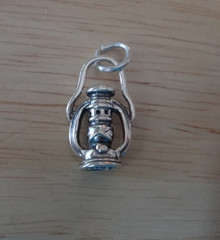 3D 12x20mm 3 gram Scouts Camping Lantern Sterling Silver Charm