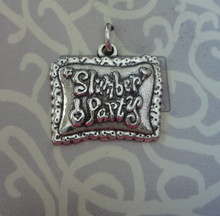 Slumber Party Pillow Birthday Sterling Silver Charm