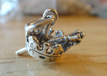 17x17mm Crown & Septor Princess or Queen Sterling Silver Charm