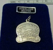Hawaii or Hawaiian State Sterling Silver Charm