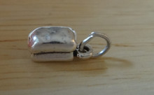 5x8mm 3D Small Solid Homemade Loaf of Bread Sterling Silver Charm