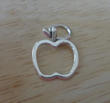 Apple Outline Sterling Silver Charm