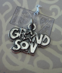says Grand Son Grandson Sterling Silver Charm