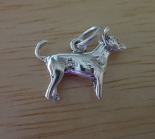 13x16mm Chihuahua Rat Terrier Jack Russell Dog Sterling Silver Charm