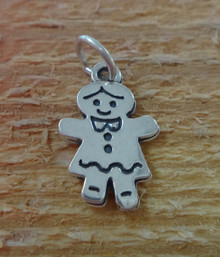 14x20mm Gingerbread Girl Cookie Sterling Silver Charm