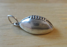 9x15mm Half of a Football Sterling Silver Charm