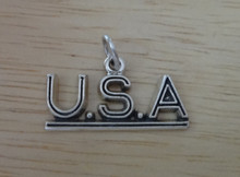 12x21mm Patriotic USA United States Sterling Silver Charm