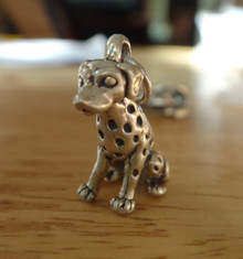 18x10mm Sitting Dalmatian Dog Sterling Silver Charm