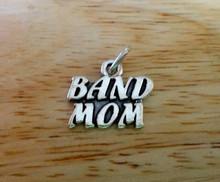 14x17mm says Band Mom Sterling Silver Charm