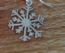 15x20mm Bright Detailed Snowflake Sterling Silver Charm