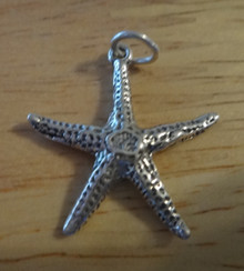 Large 23x23mm Starfish Sterling Silver Charm
