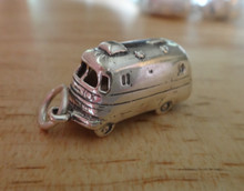 3D Large 4g Camping Travel Trailer RV Motorhome Sterling Silver Charm