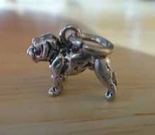 10x13mm 3D Bulldog Dog Sterling Silver Charm