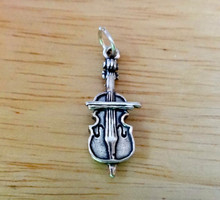 10x23mm Cello Musical Instrument Sterling Silver Charm