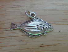 14x24mm Flounder Halibut Fish Fishing Sterling Silver Charm