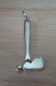 12x27mm Hatchet Axe Ax Tool Sterling Silver Charm!