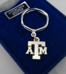 size 4, 5, 6, 7, or 8 Texas A&M ATM Aggie Sterling Silver Charm ring