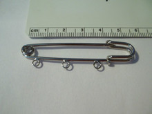 2.25" Stainless Steel Safety Charm Pin with 3 Holes