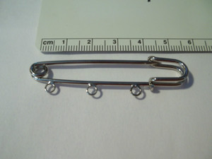 Stainless Steel Safety Pin Charm with 18 Chain