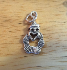 10x20mm Small Clown Face Sterling Silver Charm