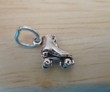 9x10mm Tiny Roller Skates Skate Sterling Silver Charm