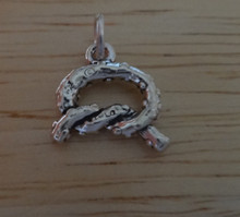 Small Salted Pretzel Food Sterling Silver Charm
