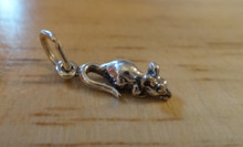 Tiny 14x5mm Mouse or Rat Chinese Zodiac Sterling Silver Charm!