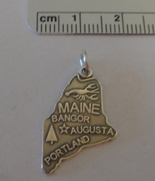 Maine State Sterling Silver Charm