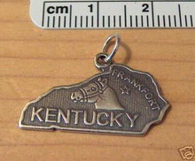 20x15mm Kentucky State Sterling Silver Charm