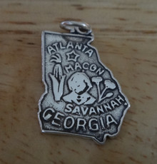 20x23mm Georgia State Sterling Silver Charm