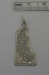 Delaware State Sterling Silver Charm