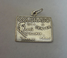 Colorado State Sterling Silver Charm