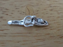 20x5mm Small 3D Girl Swimming Swim Swimmer Sterling Silver Charm