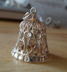 18x23mm Movable Ringing Wedding Bell Sterling Silver Charm