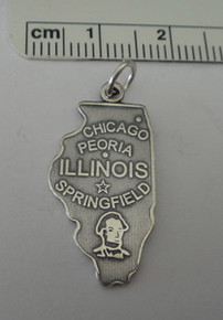 Illinois State Sterling Silver Charm